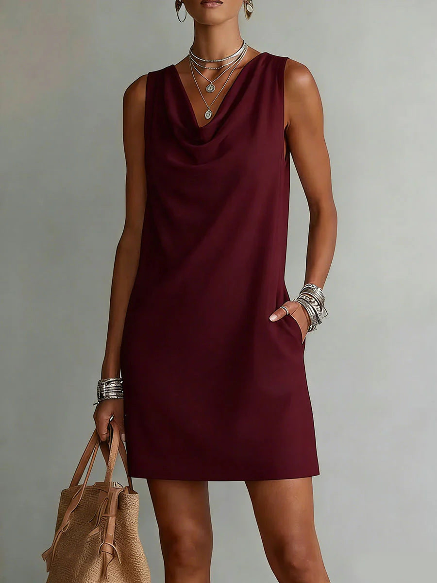 Women's Off-Shoulder Sleeveless Casual Midi Dress