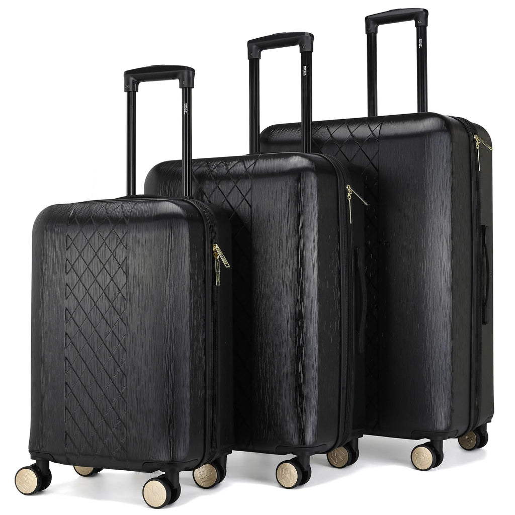 Diamond 3Pcs Expandable Chic Luggage Set