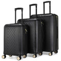 Diamond 3Pcs Expandable Chic Luggage Set