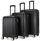 Diamond 3Pcs Expandable Chic Luggage Set