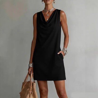 Women's Off-Shoulder Sleeveless Casual Midi Dress