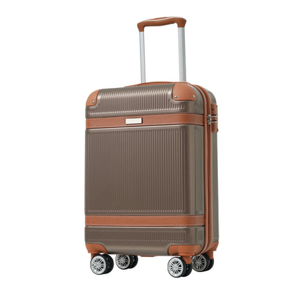 3Pcs Carry-on Coppery Hardshell Luggage Set