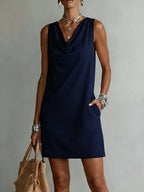 Women's Off-Shoulder Sleeveless Casual Midi Dress