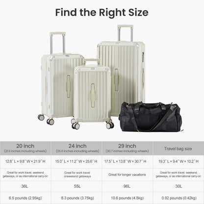 4Pcs 20/24/29"/Travel Bag Durable Lightweight Luggage