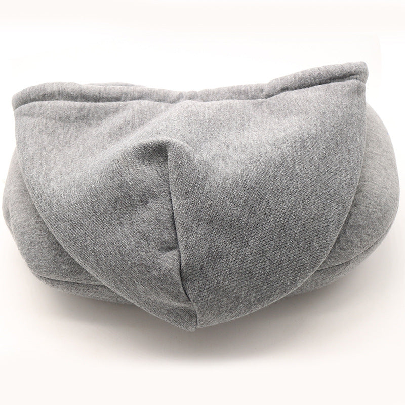 Travel Hooded U-Shaped Pillow