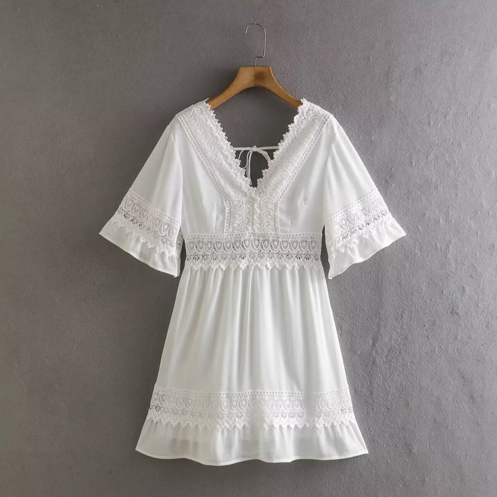 Summer Slimming Hollow Short Dress
