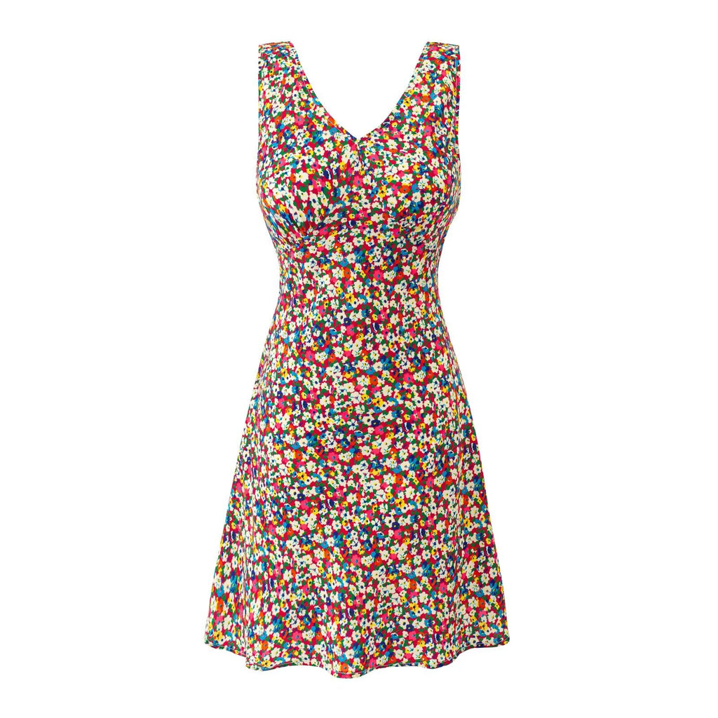 Summer Slim Fitting V Neck Dress