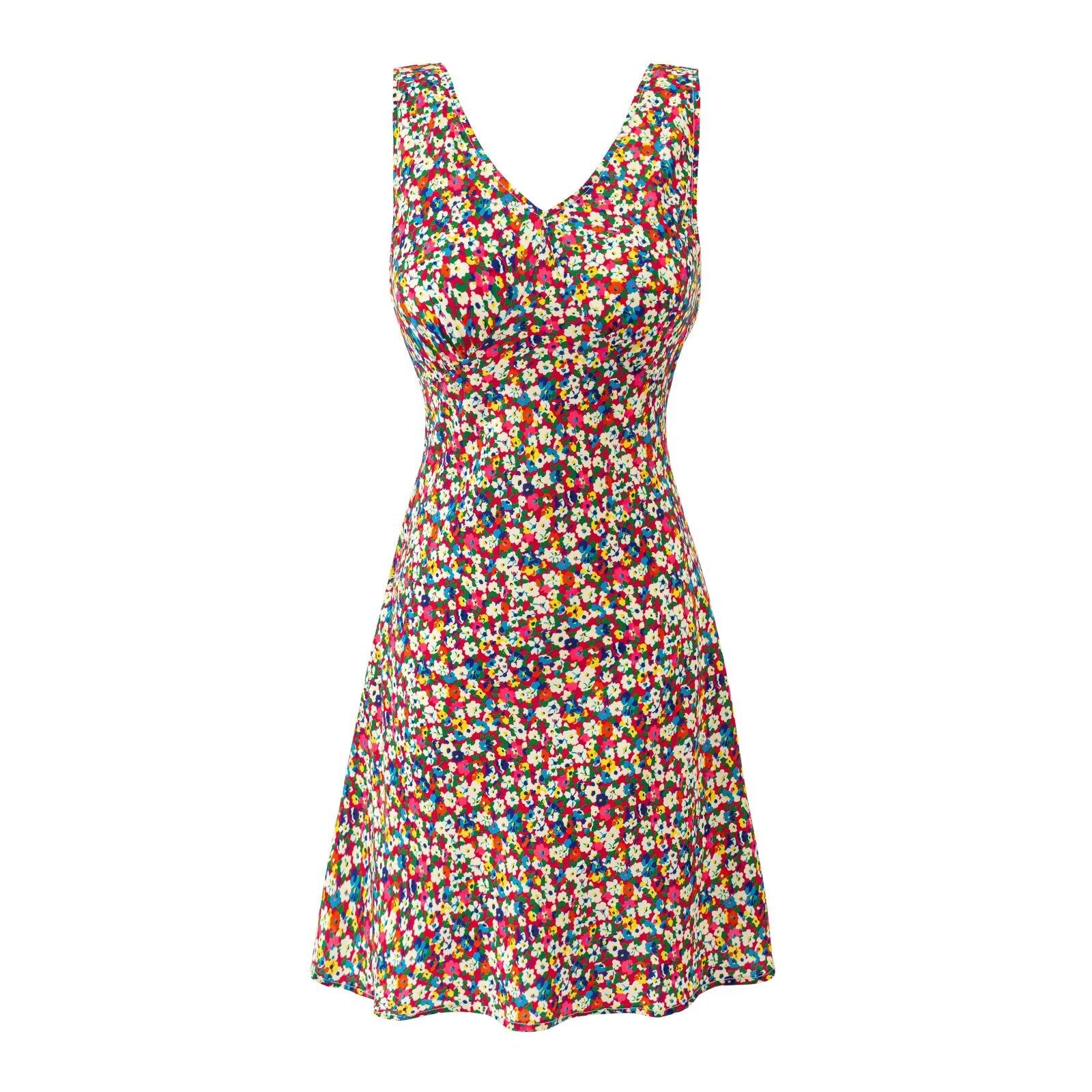 Summer Slim Fitting V Neck Dress