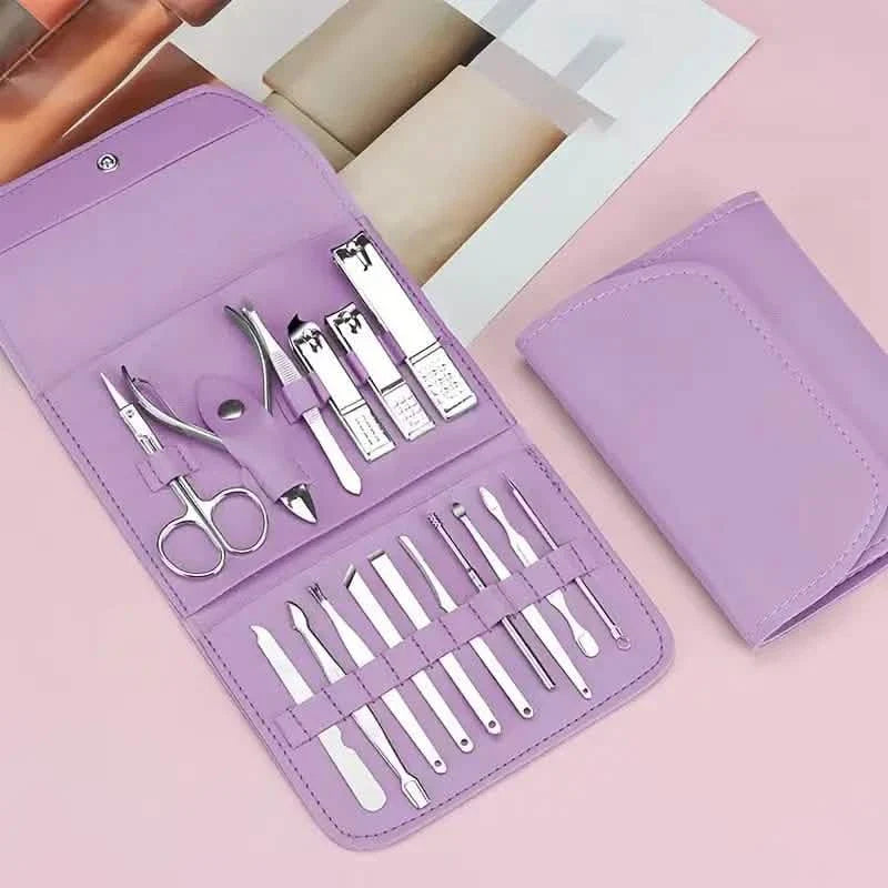 16Pcs Manicure Set with Portable Travel Case