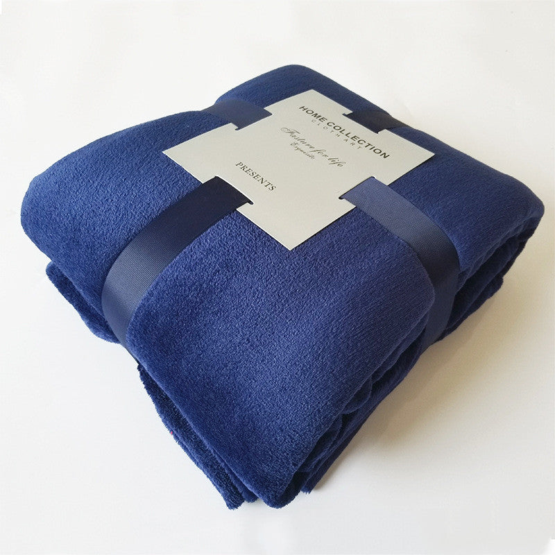 Pure Color Fleece Blanket, Travel Blanket