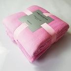 Pure Color Fleece Blanket, Travel Blanket