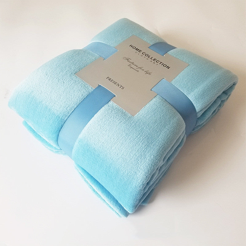 Pure Color Fleece Blanket, Travel Blanket