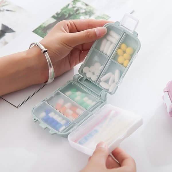 2-Pcs Portable Plastic Pill Box