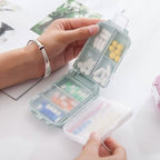 2-Pcs Portable Plastic Pill Box