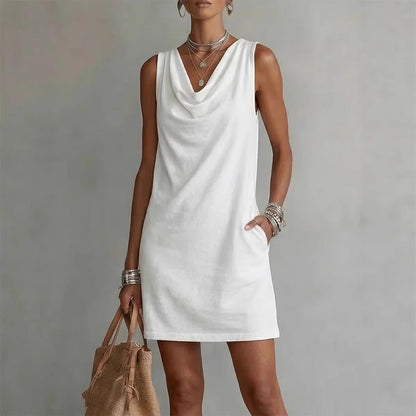 Women's Off-Shoulder Sleeveless Casual Midi Dress