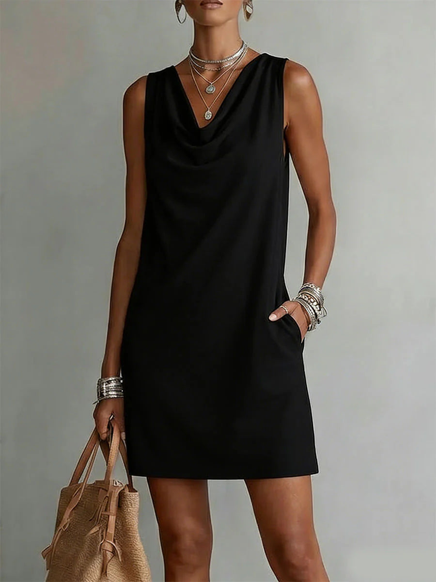 Women's Off-Shoulder Sleeveless Casual Midi Dress