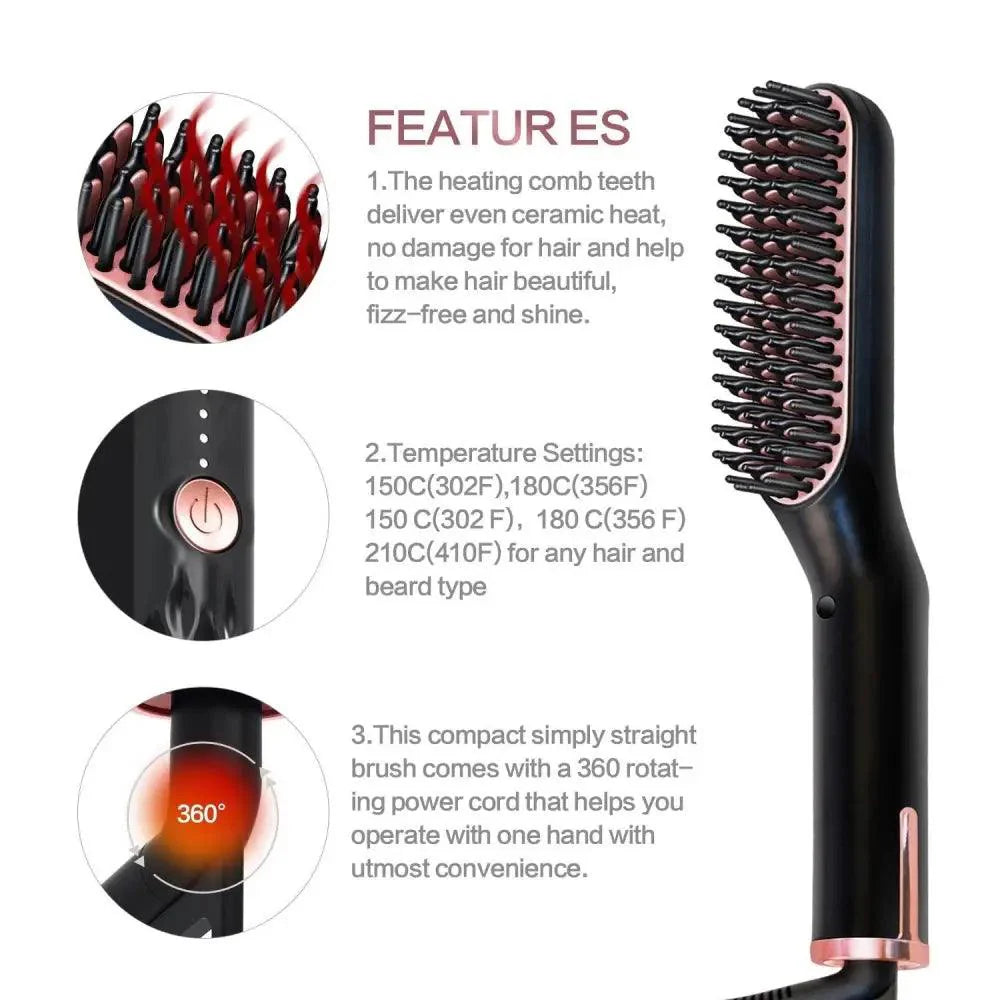 3 IN 1 Multifunctional Hair Straightener Comb