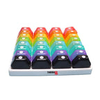32Pcs Colored Compartments Monthly Pill Organizer w/Tray
