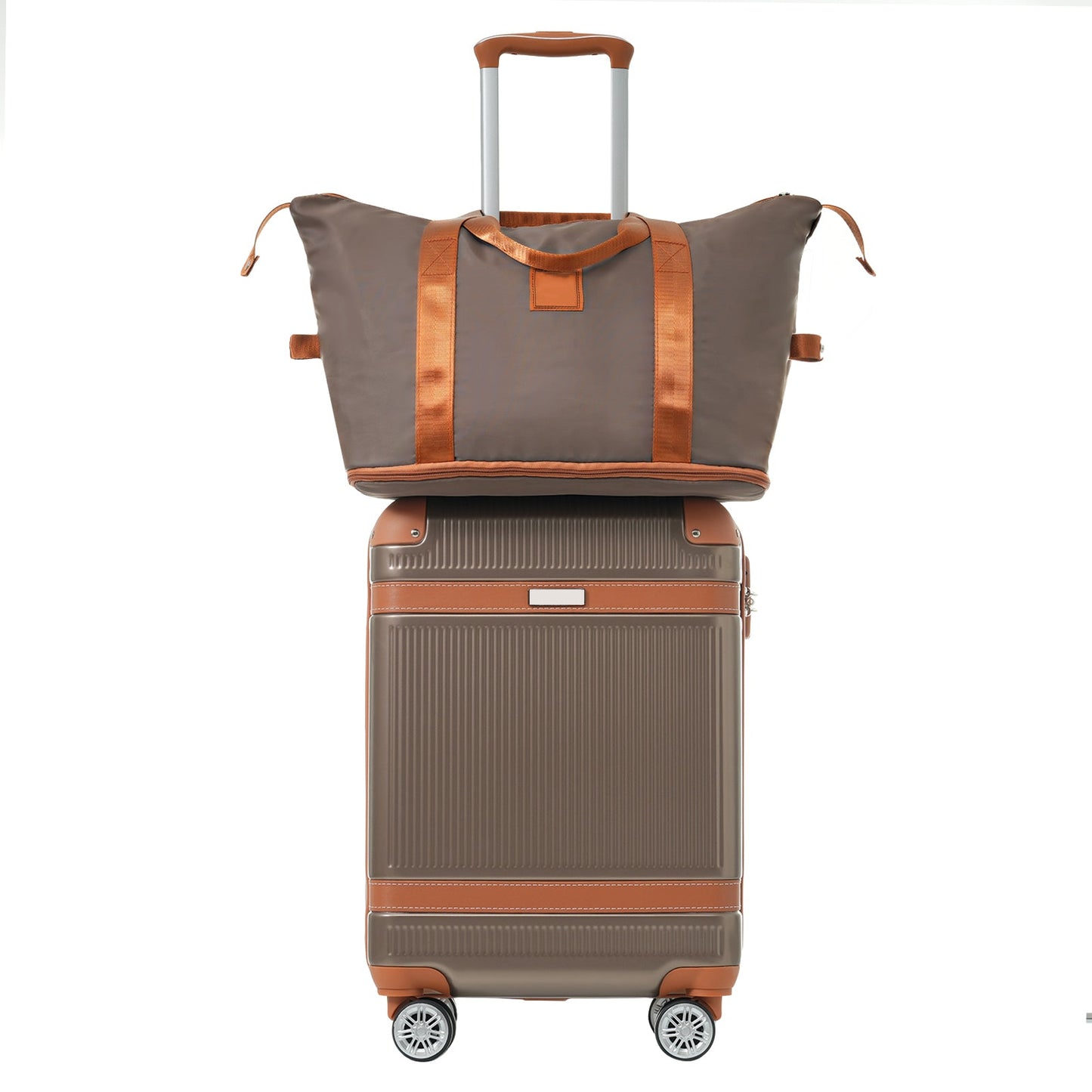 3Pcs Carry-on Coppery Hardshell Luggage Set