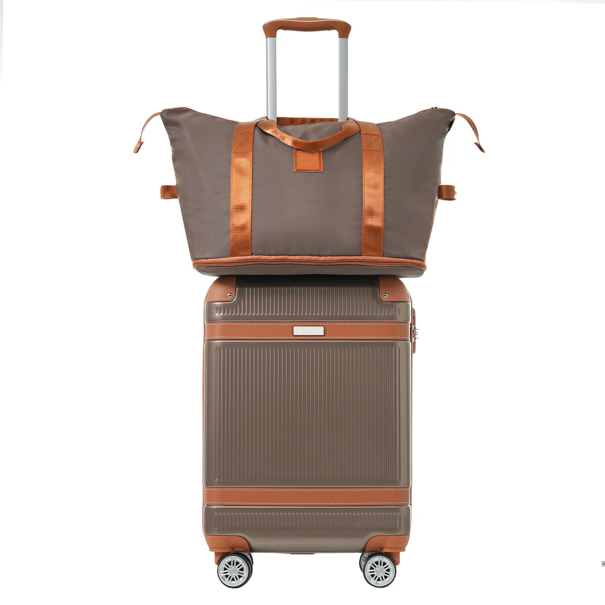 3Pcs Carry-on Coppery Hardshell Luggage Set