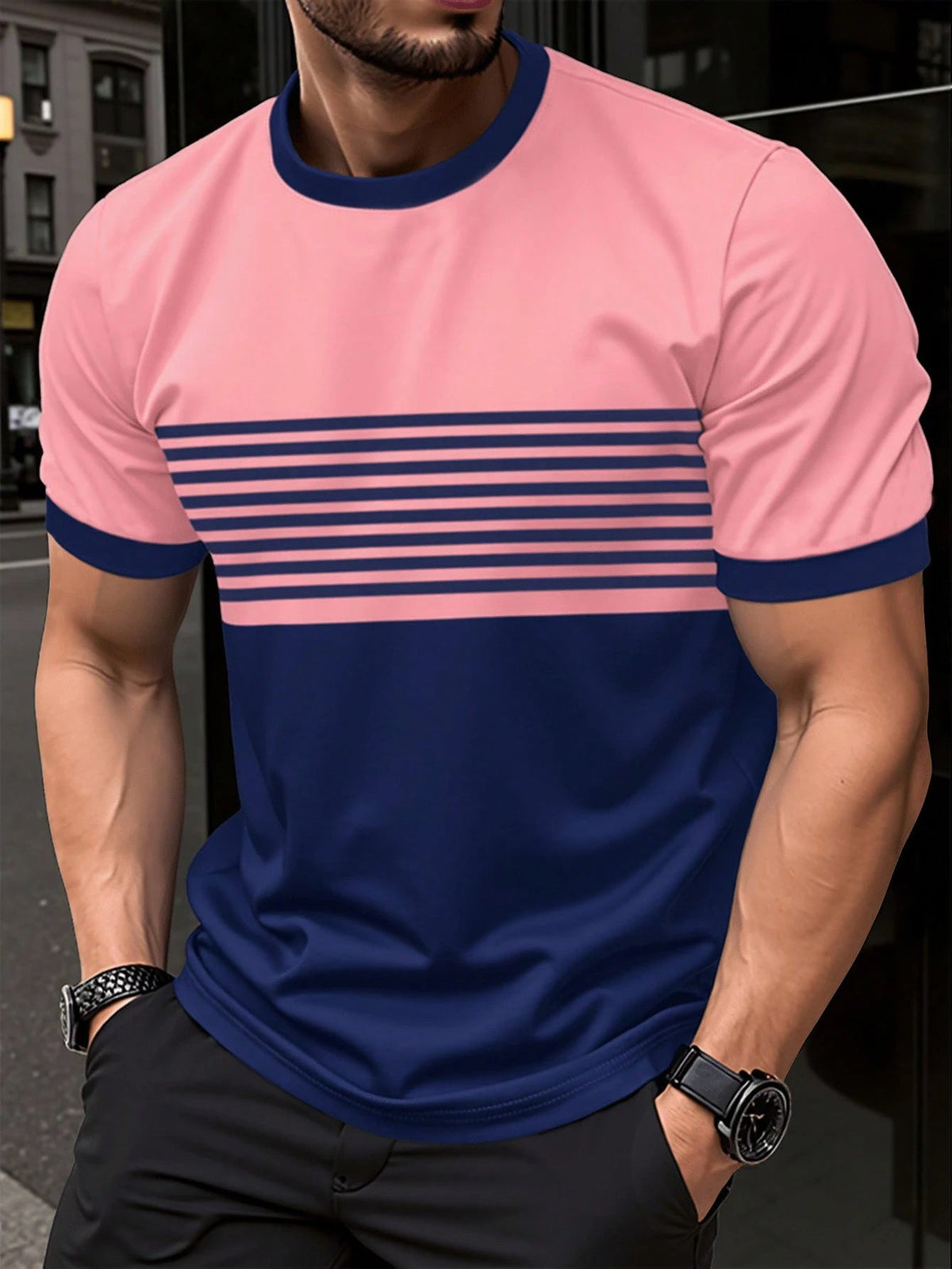 Men's Crew-neck Casual Short-sleeve Shirt