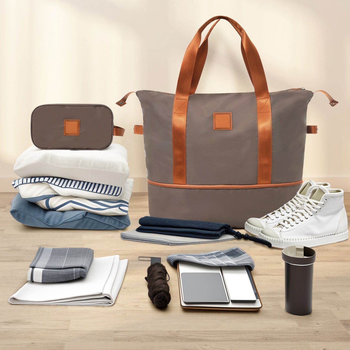 3Pcs Carry-on Coppery Hardshell Luggage Set