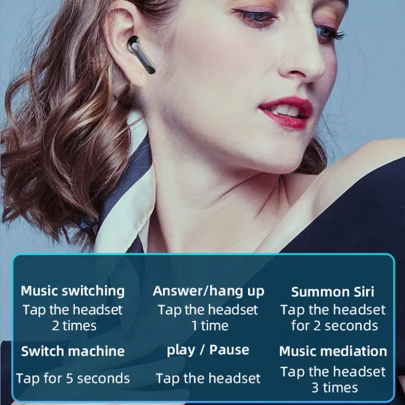 S20 TWS Wireless Bluetooth Headset with Noise Cancelling LED Earbuds