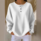 Women's Round Neck Solid Color Pullover