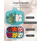 8 Compartments Travel Pill Organizer
