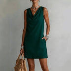 Women's Off-Shoulder Sleeveless Casual Midi Dress