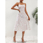Women's Polka Dot Suspender Maxi Dress