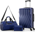 20" Carry on Suitcase w/Fitness Duffel and Toiletry Bag