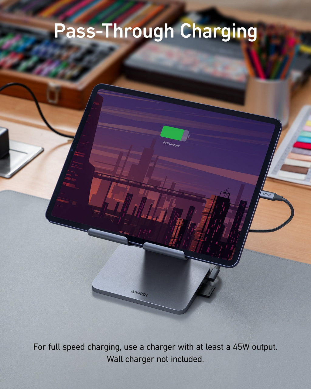 Anker USB-C Hub 8-in-1, Tablet Stand