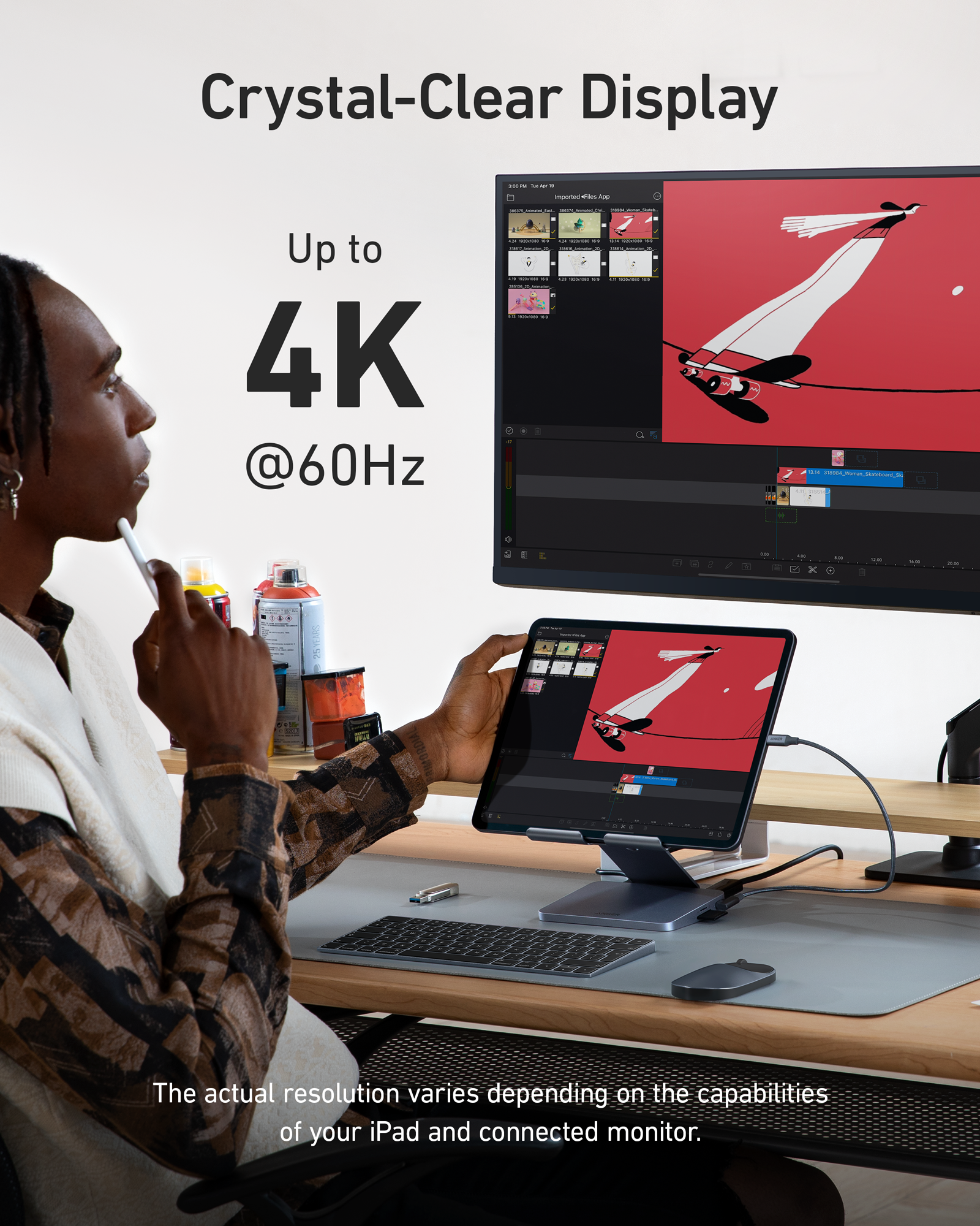 Anker USB-C Hub 8-in-1, Tablet Stand