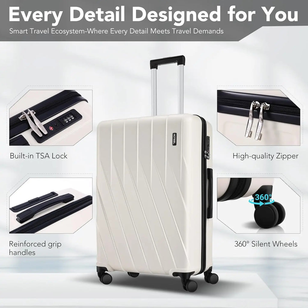 20" Carry on Suitcase w/Fitness Duffel and Toiletry Bag