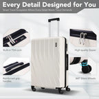 20" Carry on Suitcase w/Fitness Duffel and Toiletry Bag