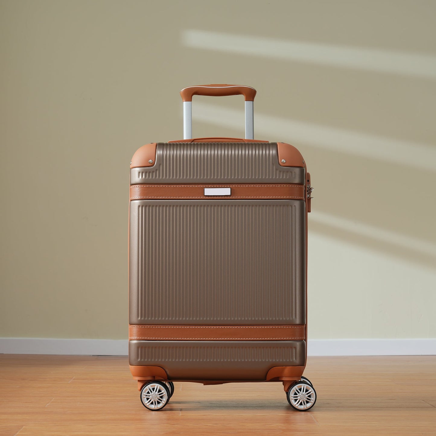 3Pcs Carry-on Coppery Hardshell Luggage Set
