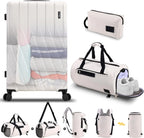 20" Carry on Suitcase w/Fitness Duffel and Toiletry Bag