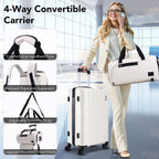 20" Carry on Suitcase w/Fitness Duffel and Toiletry Bag
