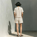 Women's Loose Linen Casual Shorts Set
