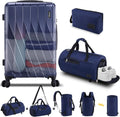 20" Carry on Suitcase w/Fitness Duffel and Toiletry Bag