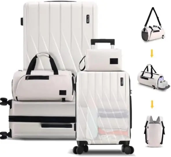 20" Carry on Suitcase w/Fitness Duffel and Toiletry Bag