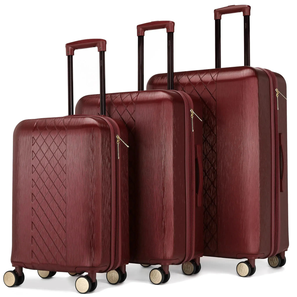 Diamond 3Pcs Expandable Chic Luggage Set