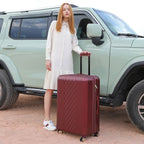 Diamond 3Pcs Expandable Chic Luggage Set