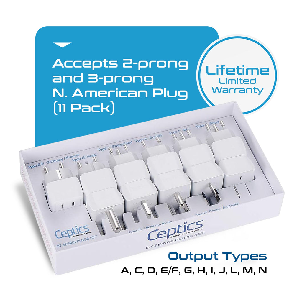 International Travel Adapter Plug Set