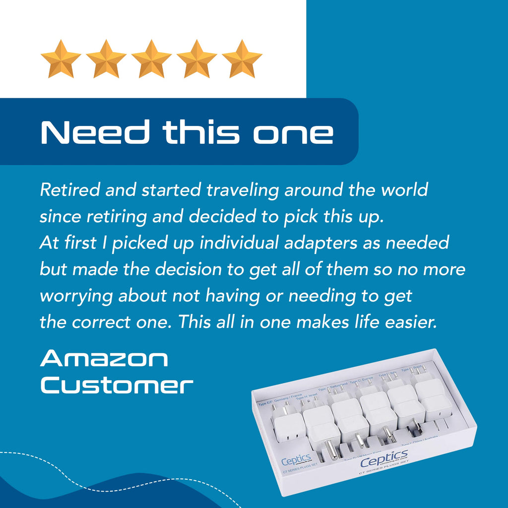 International Travel Adapter Plug Set