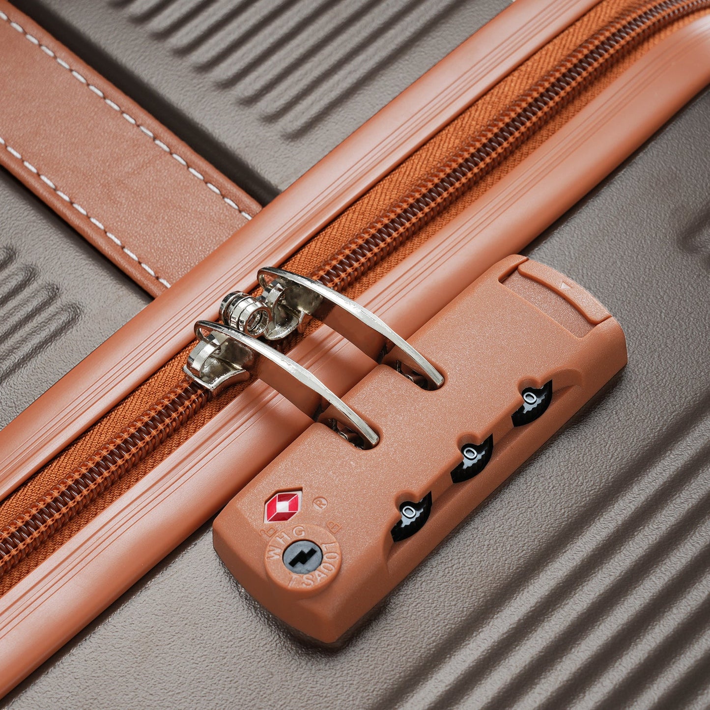 3Pcs Carry-on Coppery Hardshell Luggage Set