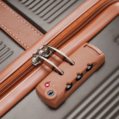 3Pcs Carry-on Coppery Hardshell Luggage Set