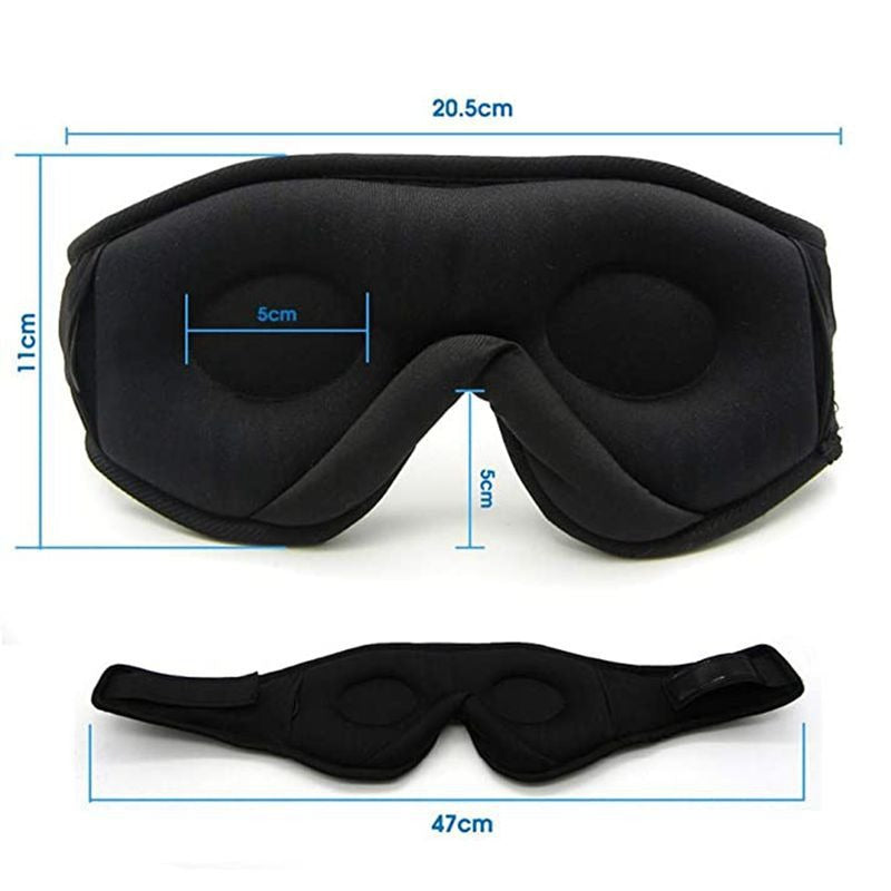 3D Wireless 5.0 Bluetooth Music Blackout Sleep Eye Mask