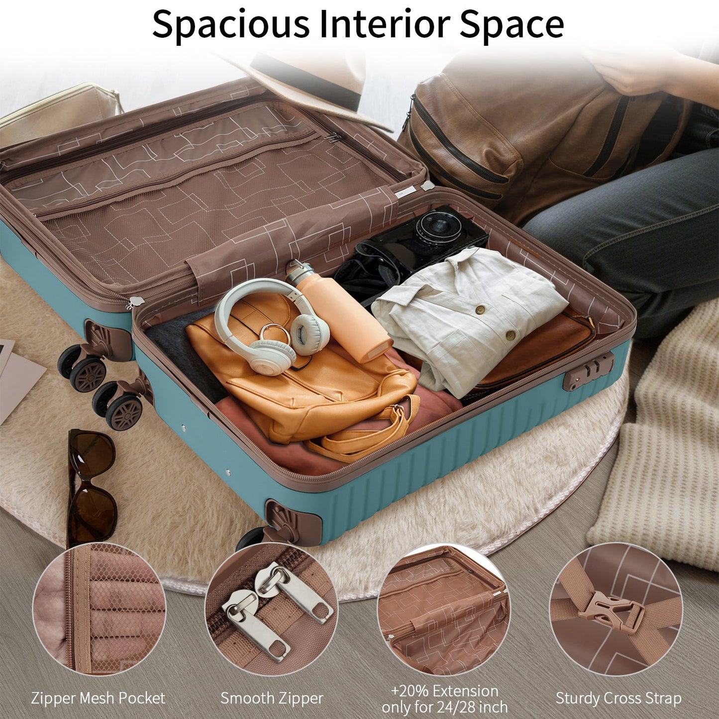 3Pcs Carry-on Luggage Set